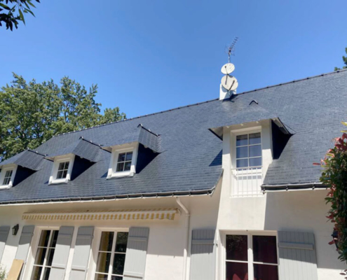 Hydrofuge sur toiture ardoise après - Ouest Habitat Couverture - Couverture, couvreur à Nantes (44)